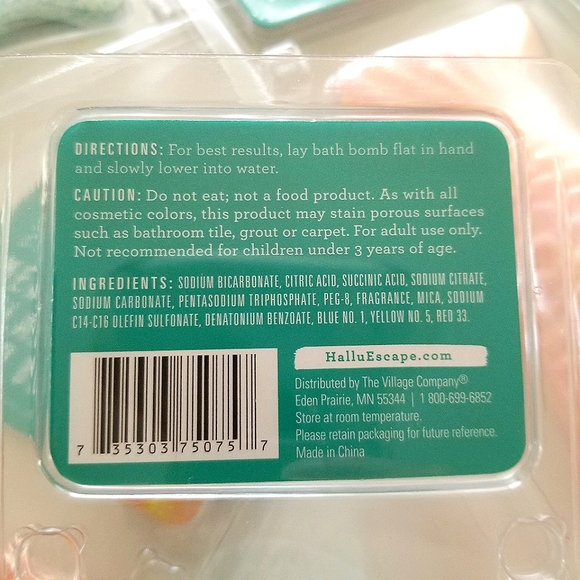 5 Massive Bath Bombs- Turquoise & Coral Mermaid Tails - Picture 5 of 5